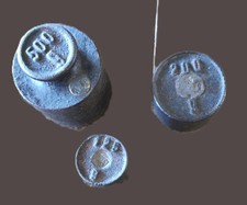 Konvolut 3 Gewichte Eisen