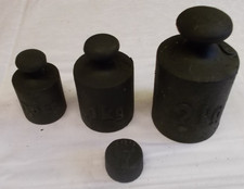 4 alte Gewichte Eisen für