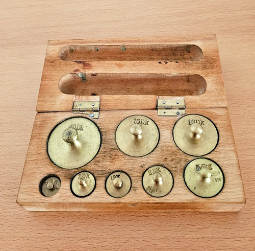Antiker messing gewichtssatz - antiker, messing-gewichtssatz